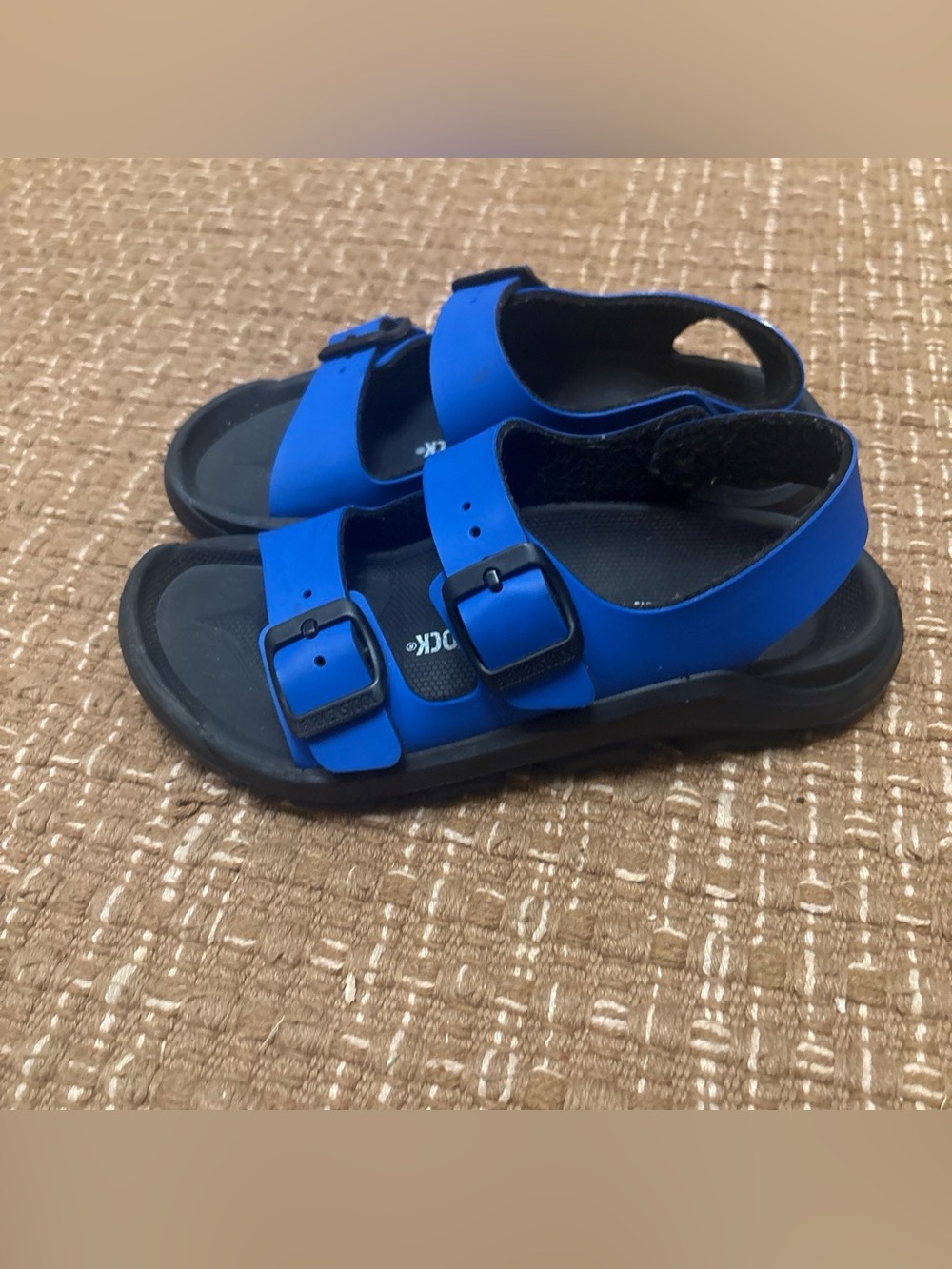 Birkenstock Kids Royal Blue Double Buckle Sandals